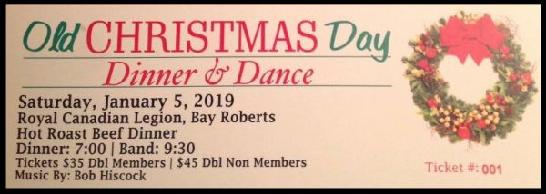 Old Christmas Day - Dinner and Dance - 2019