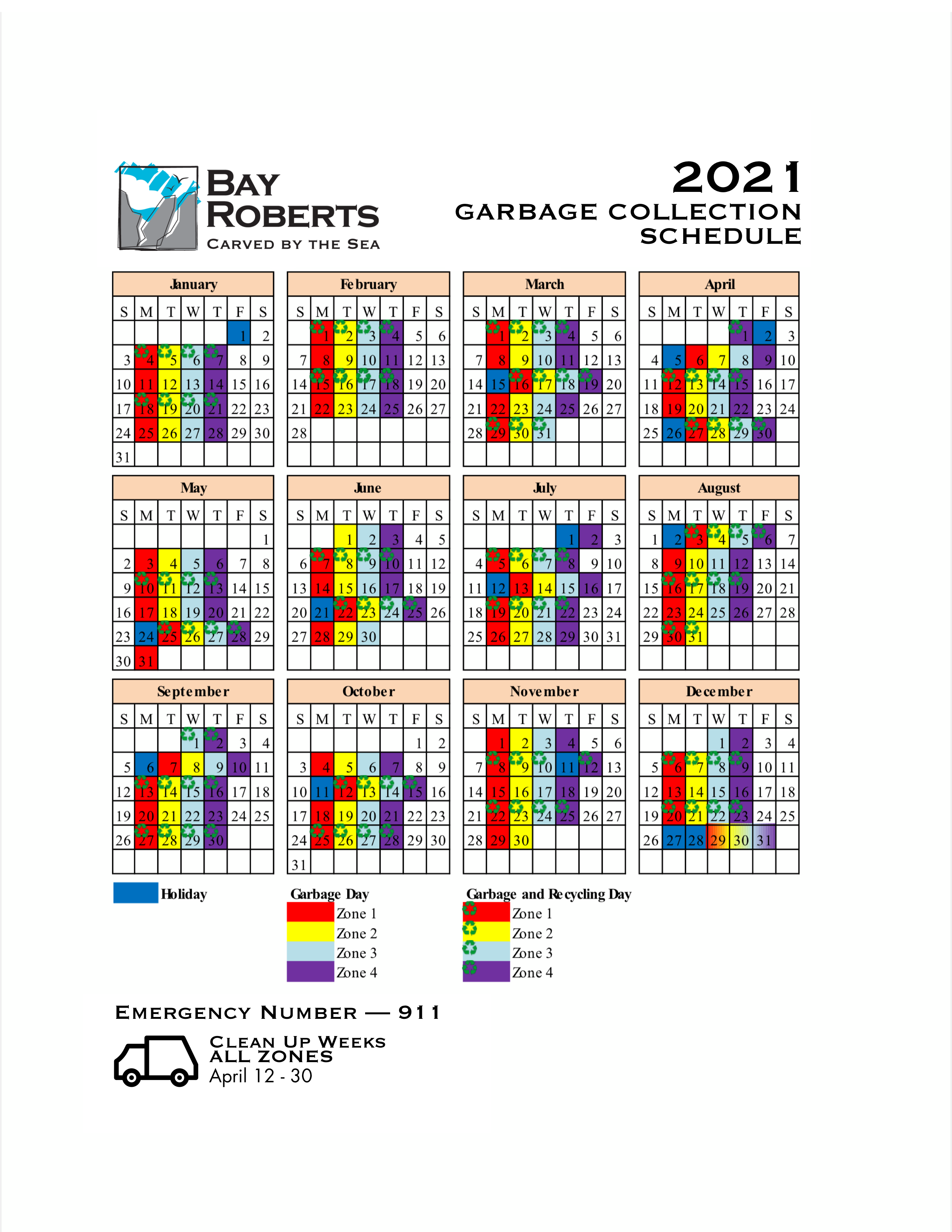 Brookhaven Garbage Pickup Calendar Printable Calendar 2023